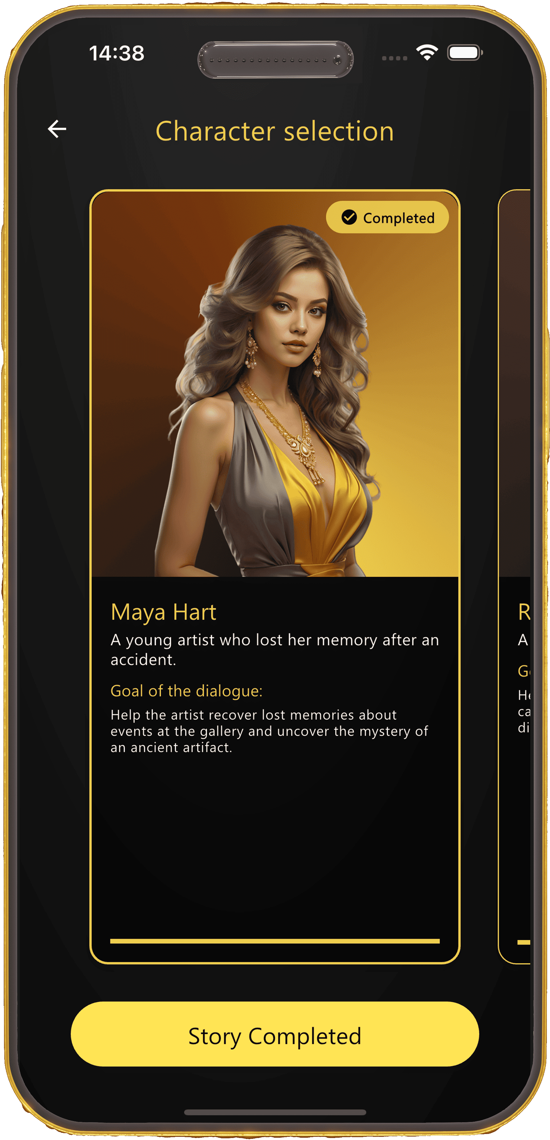 iPhone Screenshot - Character Selection